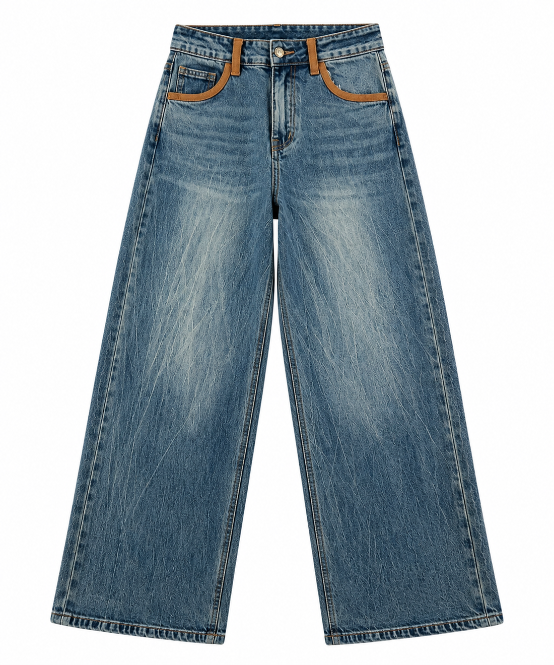 Jean Suede bleu moyen