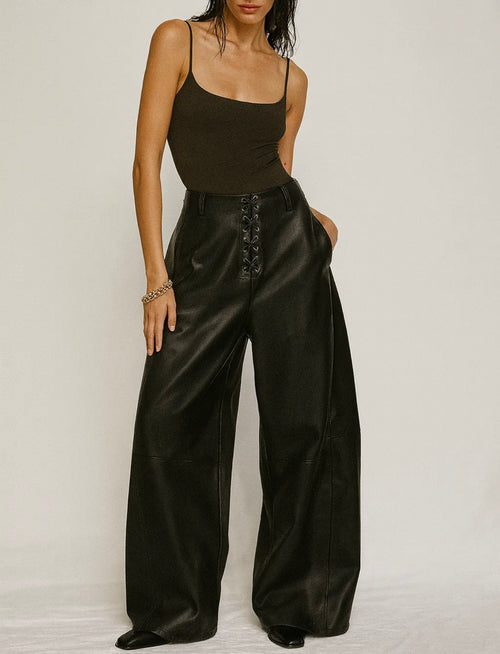 Pantalon Laced en simili