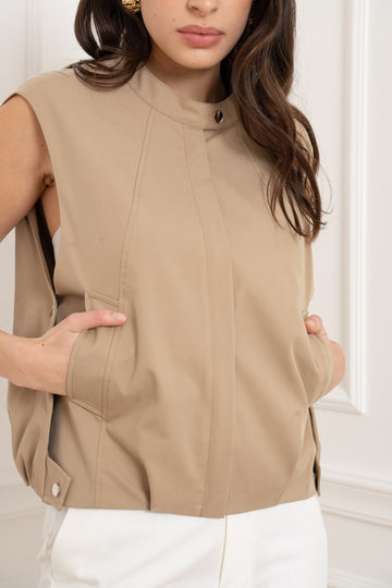 Gilet Cargo Camel