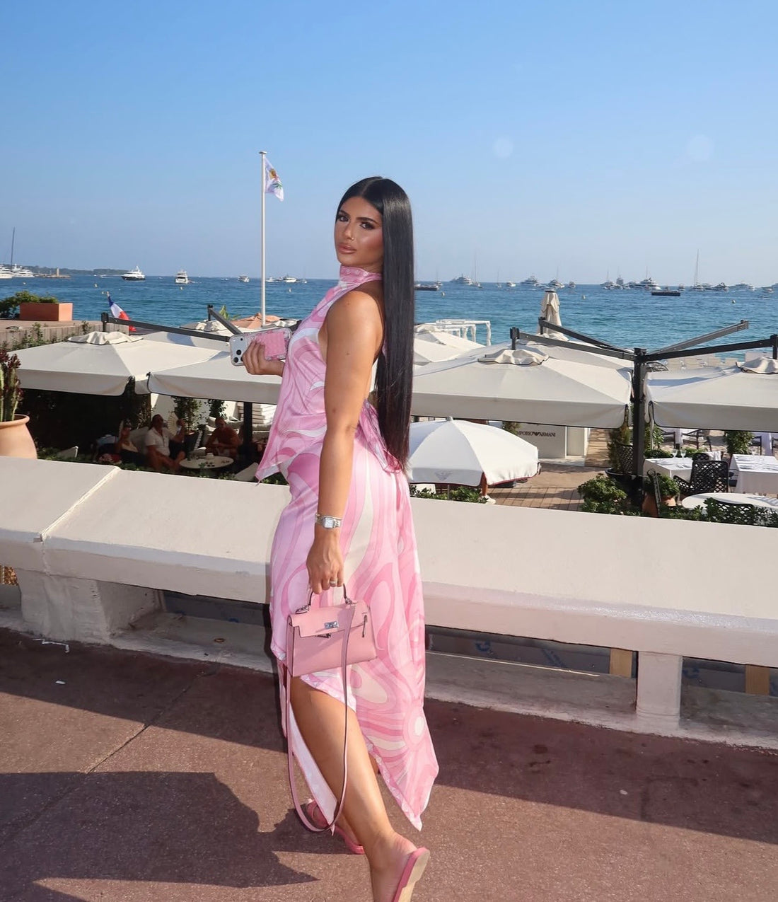 Ensemble Riviera-Muse rose