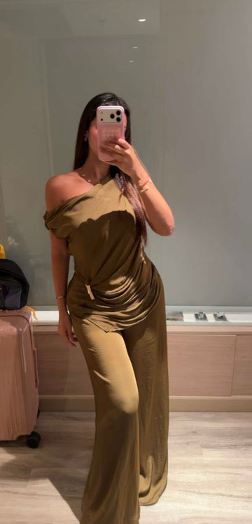Ensemble Silk-Drape Olive
