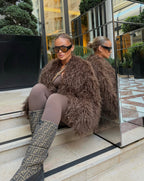 Fourrure Teddy marron