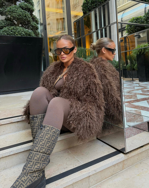 Fourrure Teddy marron