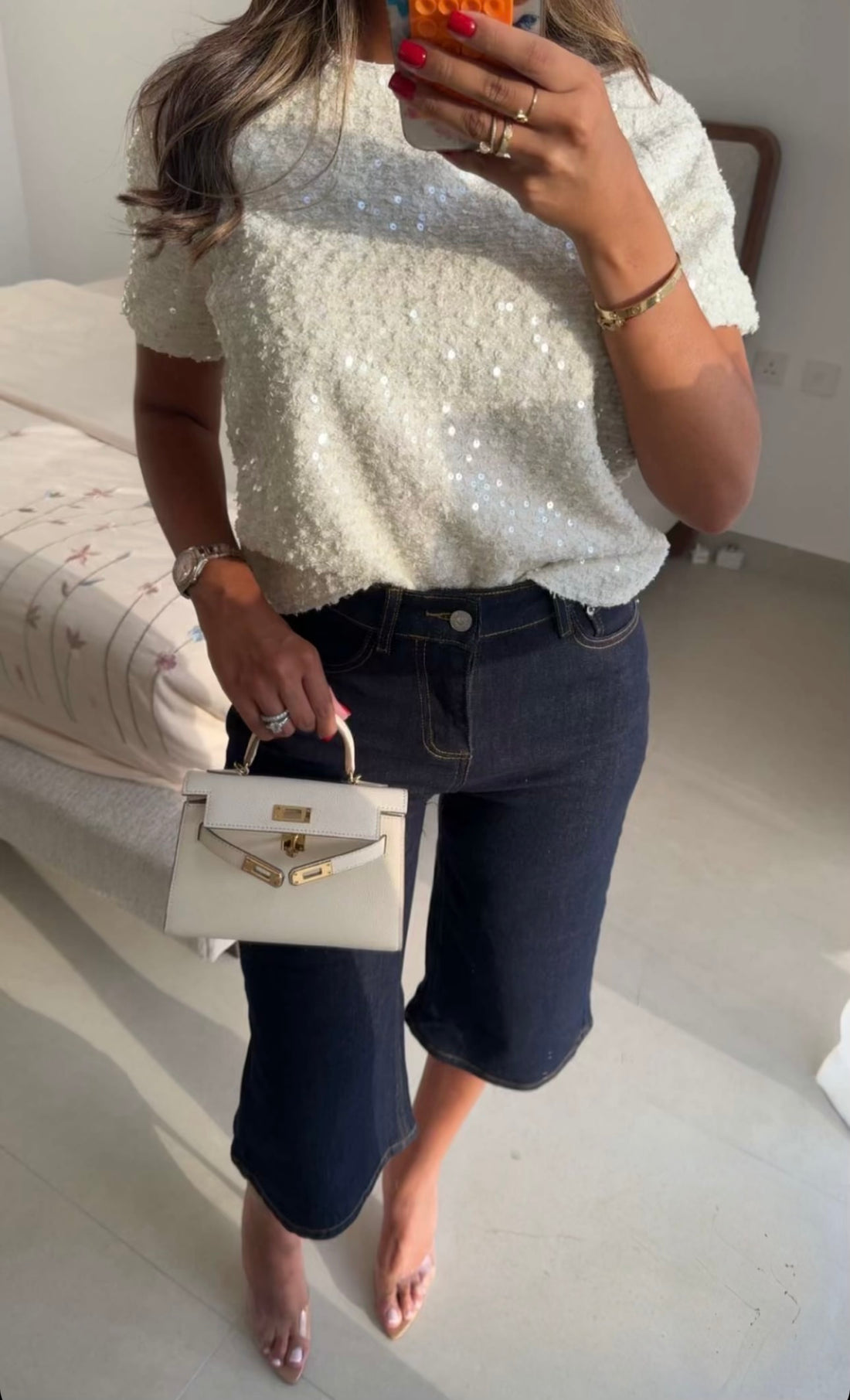 Bermuda en jean brut