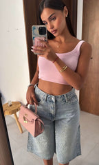 Bermuda en jean Glitter