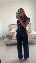 Combinaison en jean brut