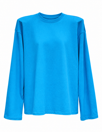 Sweat oversize à épaulettes bleu