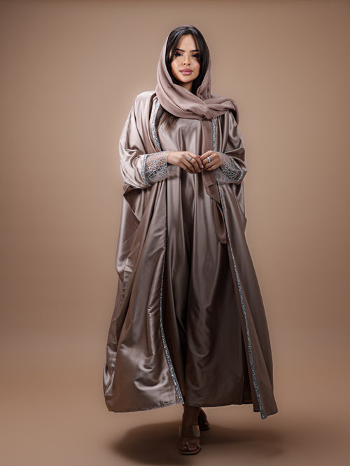 Abaya Desert Doré (3pièces) Premium