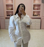 Chemise à épaulettes et taille resserrable