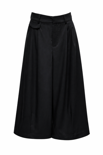 Pantacourt noir en coton