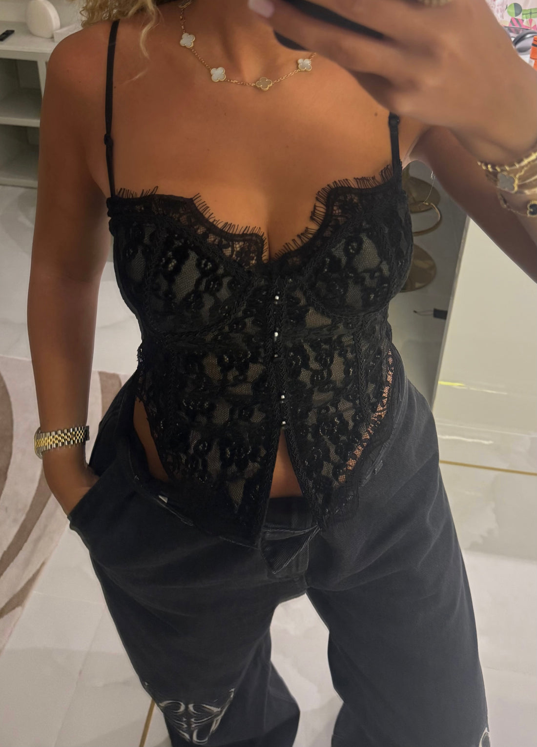 Top-Corset en dentelle