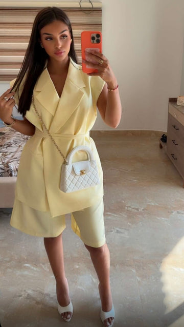 Blazer Sculpt-Lace jaune beurre 🧈