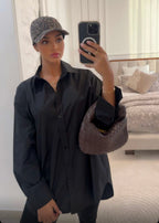 Chemise noire oversize