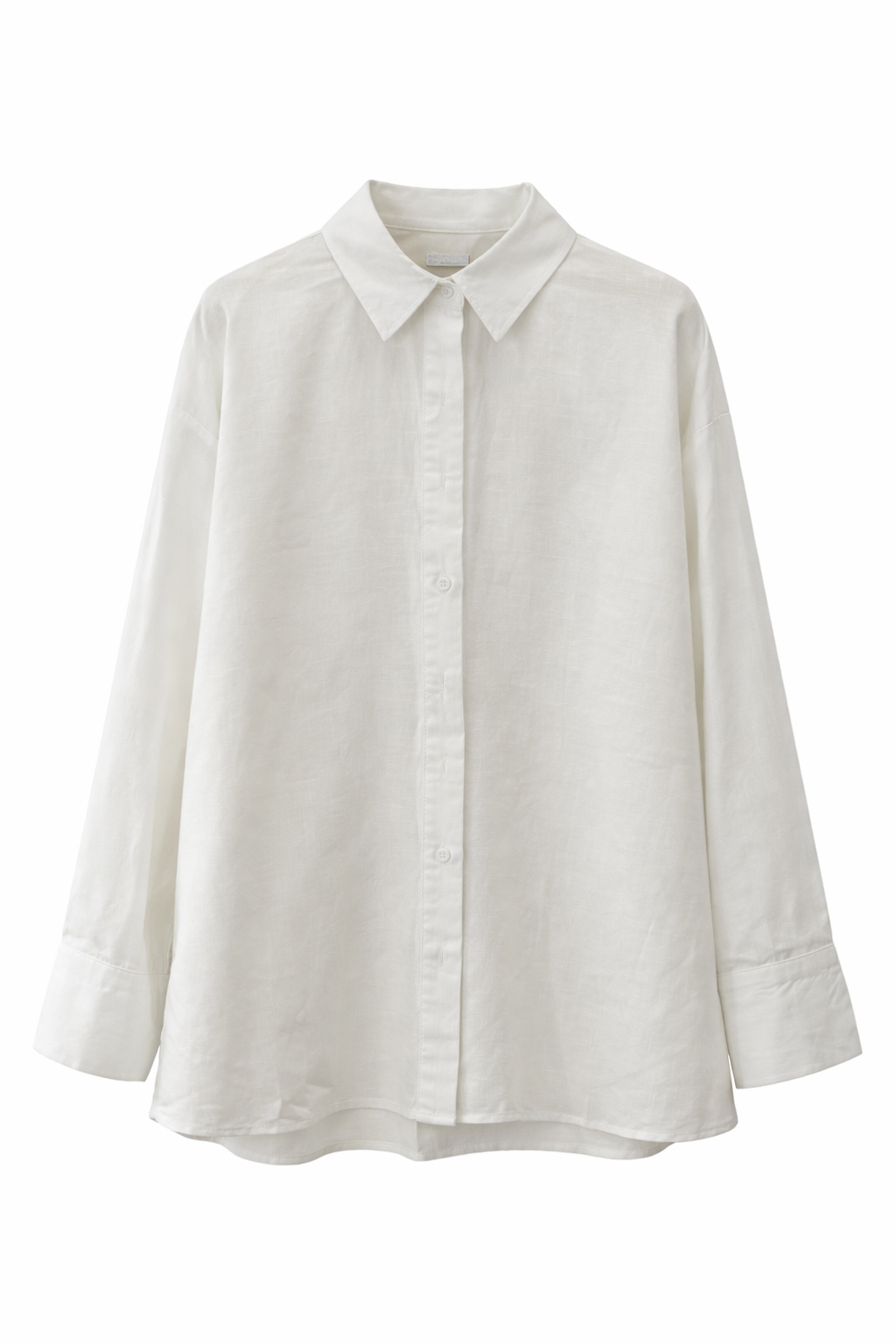 Chemise oversize en lin melangé blanche